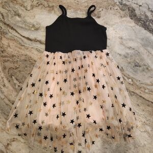 Black and Pink Starry Tulle Dress